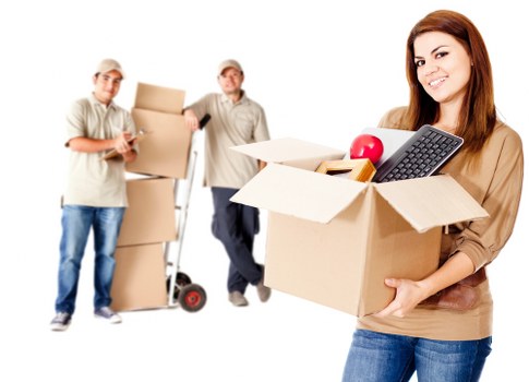 Team of movers preparing for a move