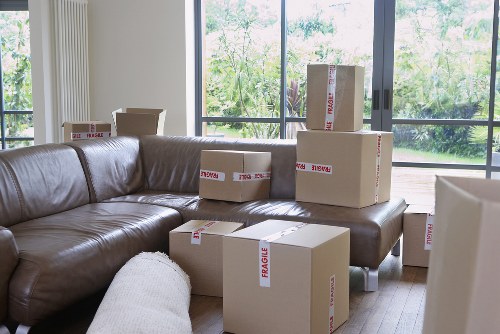 Securely packed boxes ready for transport