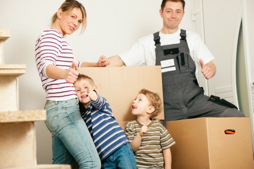 Modern Kennington Removals fleet of moving trucks